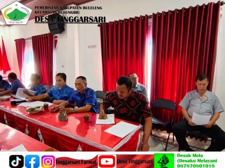Rapat Rutin Pertanggungjawaban Bulan April dan Perubahan APBDes Tinggarsari